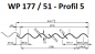 Preview: Swisspearl (ehem. Cembrit) Faserzement-WP 177 / 51 - Profil 5 oder Profil 6 - versch. Farben