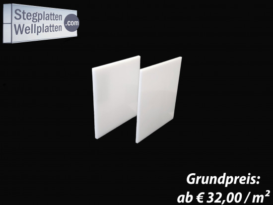 Exolon® GP 130 oder GP 150 - Massivplatte - weiß – verschiedene Stärken - für Inneneinsatz