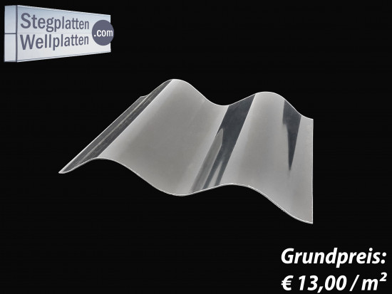 Ondex Sollux Wellplatte – Profil 130 / 30 - glashell
