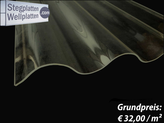 Highlux® Acryl-Wellplatte – Profil 130 / 30 – farblos glatt