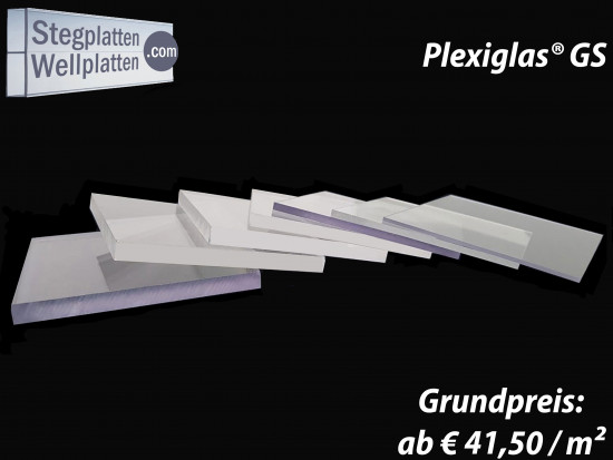 PLEXIGLAS® GS - Massivplatte - farblos oder weiß – verschiedene Stärken