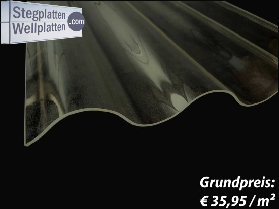 PLEXIGLAS® Resist - Wellplatte 3 mm – Profil 130 / 30 - farblos glatt